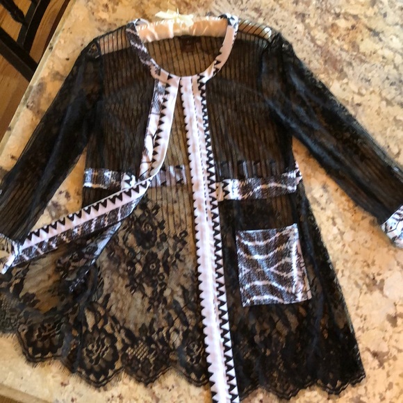 Multiples Tops - Lace duster - worn once